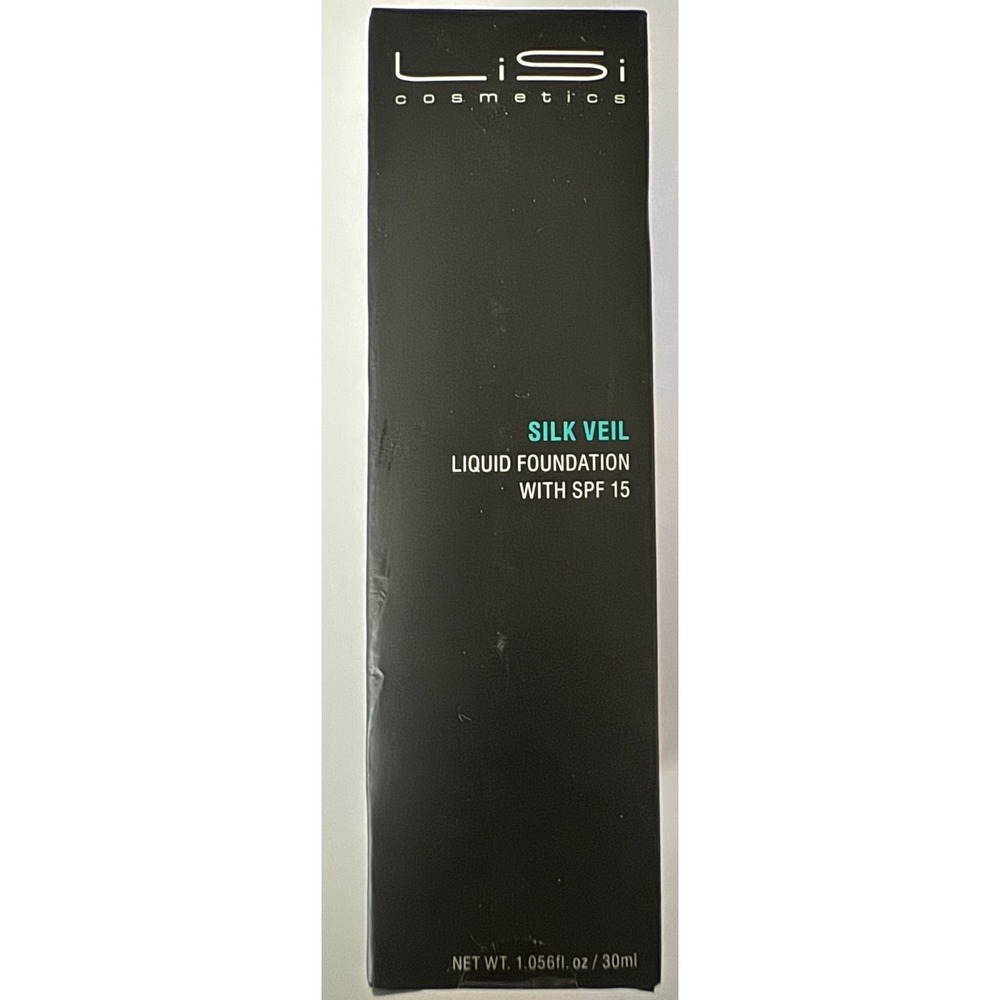 Lisi Cosmetics Silk Veil Liquid Foundation 100 w/ SPF 15 NIB 1.05 fl oz